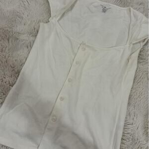 Womens brandy melville white button